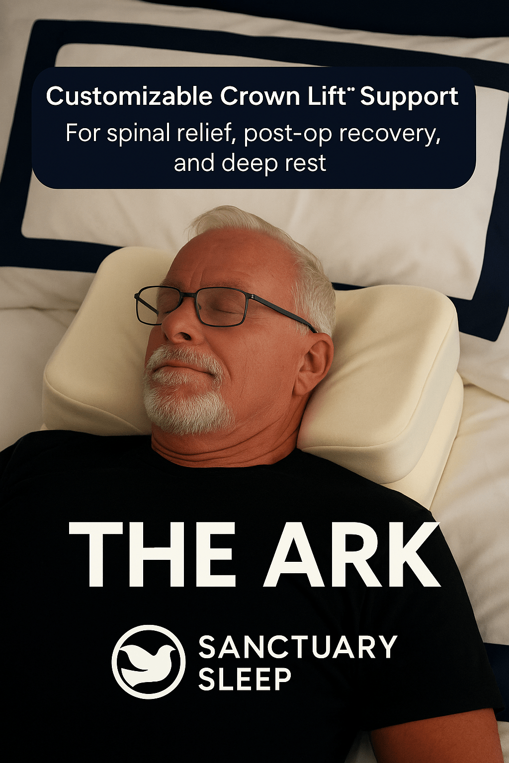 The Ark - Neck Pillow W/ Crown Lift Pillow Insert™ - Sanctuary Sleep Pillow